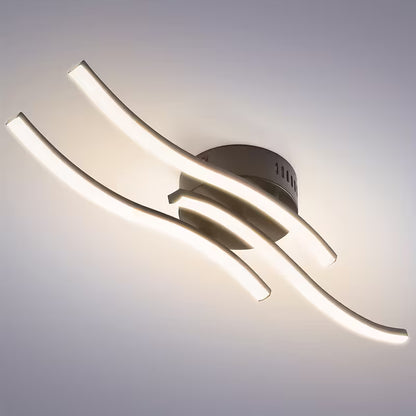 LED Ceiling Light, Elegant Line Design Ceiling Light, 3 Built-In LED Panels warm