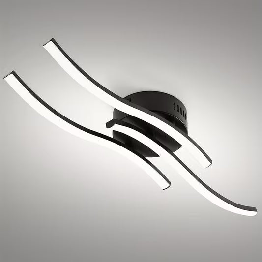 LED Ceiling Light, Elegant Line Design Ceiling Light, 3 Built-In LED Panels white light