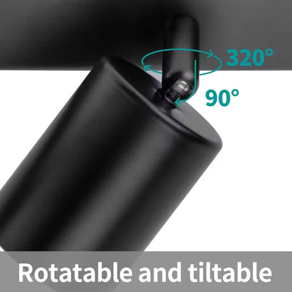 4-Bulb Rotatable GU10 LED Ceiling Light – Modern Spotlight Bar for Kitchen, Bedroom & Living Room