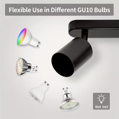 Ceiling Light with 3 Bulbs, Rotatable GU10 LED Ceiling Light