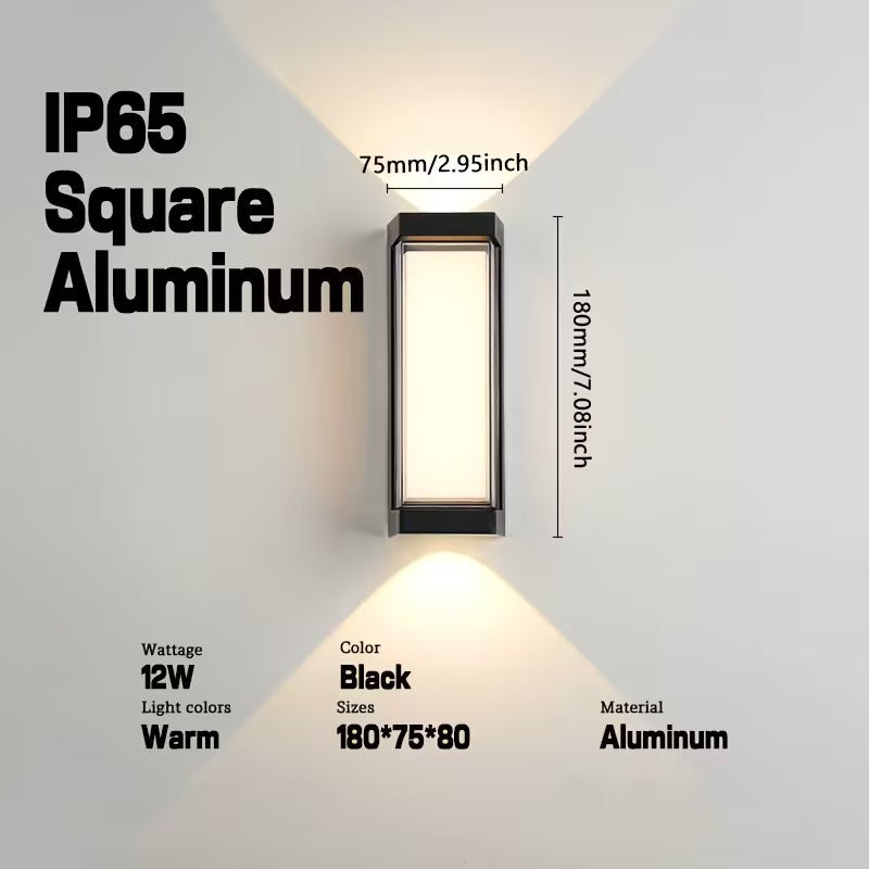 Outdoor LED Wall Sconce – IP65 Waterproof, Semi-Flush, Garden, Patio & Balcony Lighting