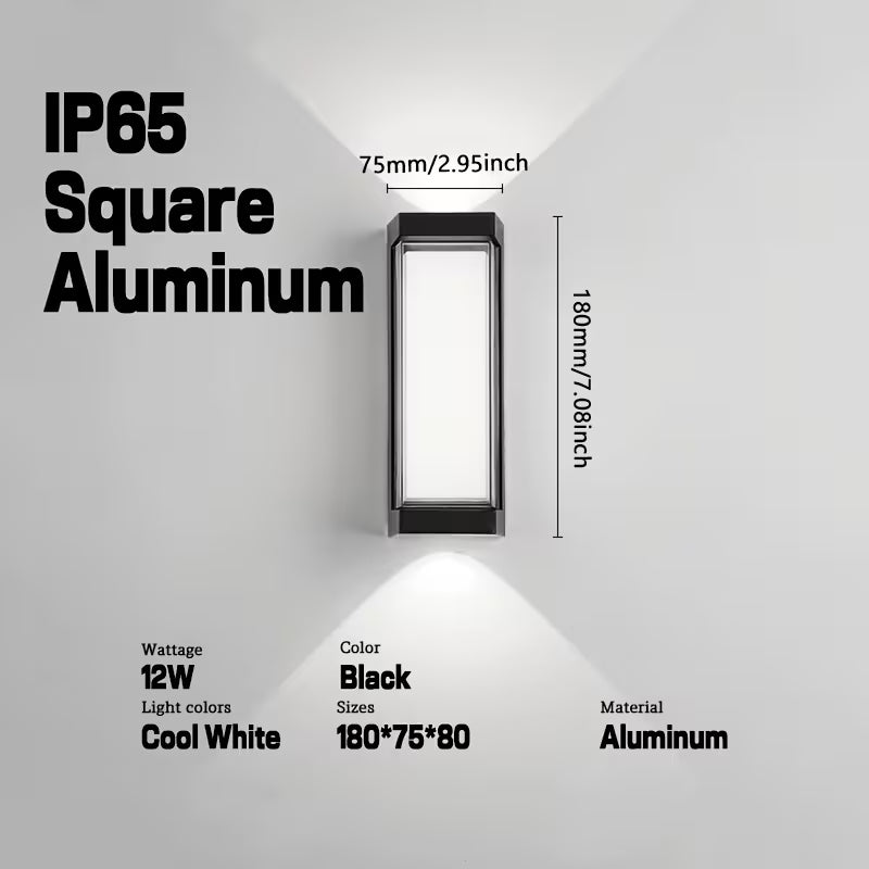 Outdoor LED Wall Sconce – IP65 Waterproof, Semi-Flush, Garden, Patio & Balcony Lighting