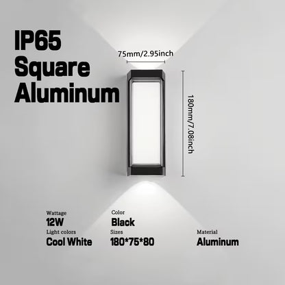 Outdoor LED Wall Sconce – IP65 Waterproof, Semi-Flush, Garden, Patio & Balcony Lighting