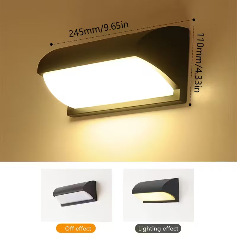 Outdoor LED Wall Light – 16W & 30W, Cold White, Weatherproof Garden & Pathway Lamp
