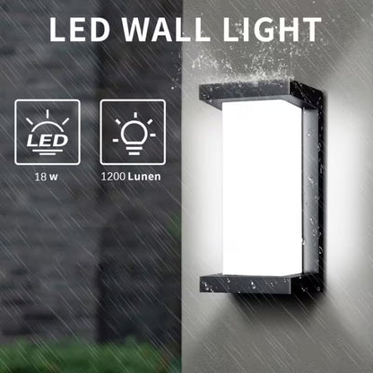 18W LED Outdoor Wall Light – IPX4 Waterproof, Semi-Flush Mount for Garden, Porch & Balcony