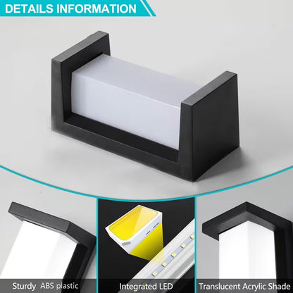 18W LED Outdoor Wall Light – IPX4 Waterproof, Semi-Flush Mount for Garden, Porch & Balcony