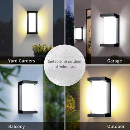 18W LED Outdoor Wall Light – IPX4 Waterproof, Semi-Flush Mount for Garden, Porch & Balcony